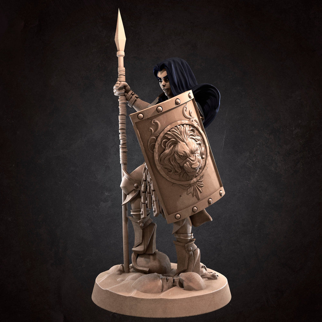 Female Gladiator Miniature, Kalista | Tabletop RPG Miniature | Bite the Bullet | Roleplaying 3D Printed Fantasy Mini - 3DPrintDen