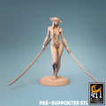 Succubus Fighter Miniature | Tabletop RPG Miniature | Rescale Miniature | Roleplaying 3D Printed Fantasy Mini - 3DPrintDen