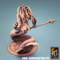 Sea Triton Miniature | Tabletop RPG Miniature | Rescale Miniature | Roleplaying 3D Printed Fantasy Mini - 3DPrintDen