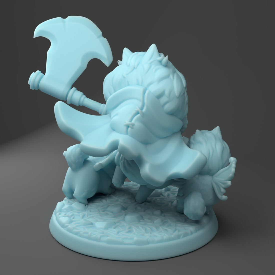 Pomeranian Swarm Miniature | Twin Goddess Miniatures | Tabletop RPG Miniature | Roleplaying 3D Printed Fantasy Mini - 3DPrintDen