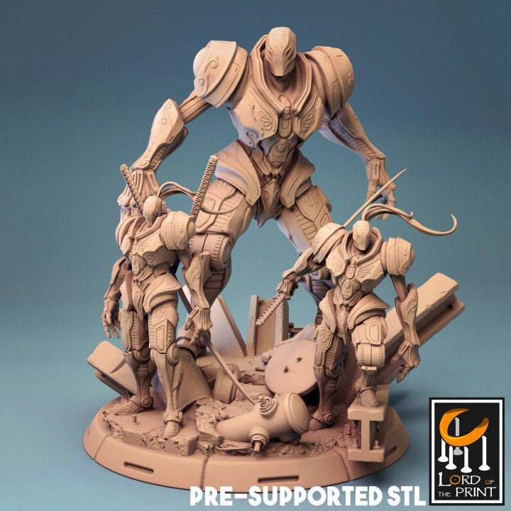 Construct Miniature | Tabletop RPG Miniature | Rescale Miniature | Roleplaying 3D Printed Fantasy Mini - 3DPrintDen