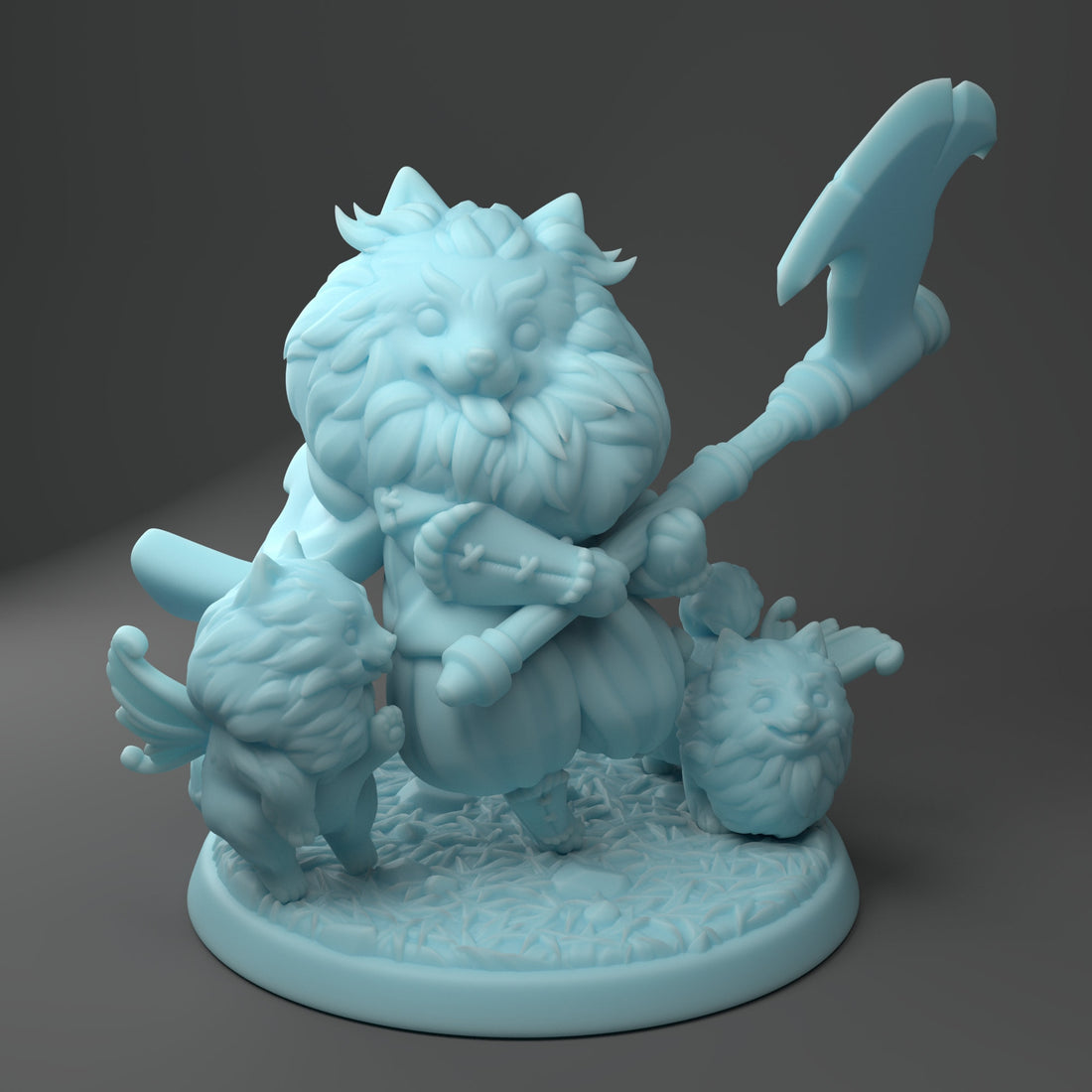 Pomeranian Swarm Miniature | Twin Goddess Miniatures | Tabletop RPG Miniature | Roleplaying 3D Printed Fantasy Mini - 3DPrintDen