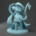 Tiefling Fortuneteller Miniature | Twin Goddess Miniatures | Tabletop RPG Miniature | Roleplaying 3D Printed Fantasy Mini - 3DPrintDen