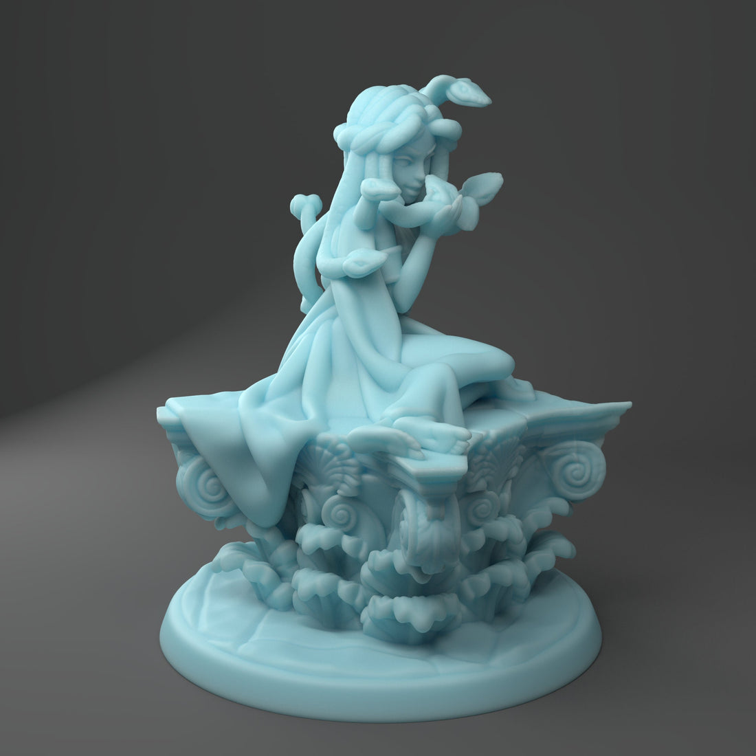 Medusa Miniature | Twin Goddess Miniatures | Tabletop RPG Miniature | Roleplaying 3D Printed Fantasy Mini - 3DPrintDen