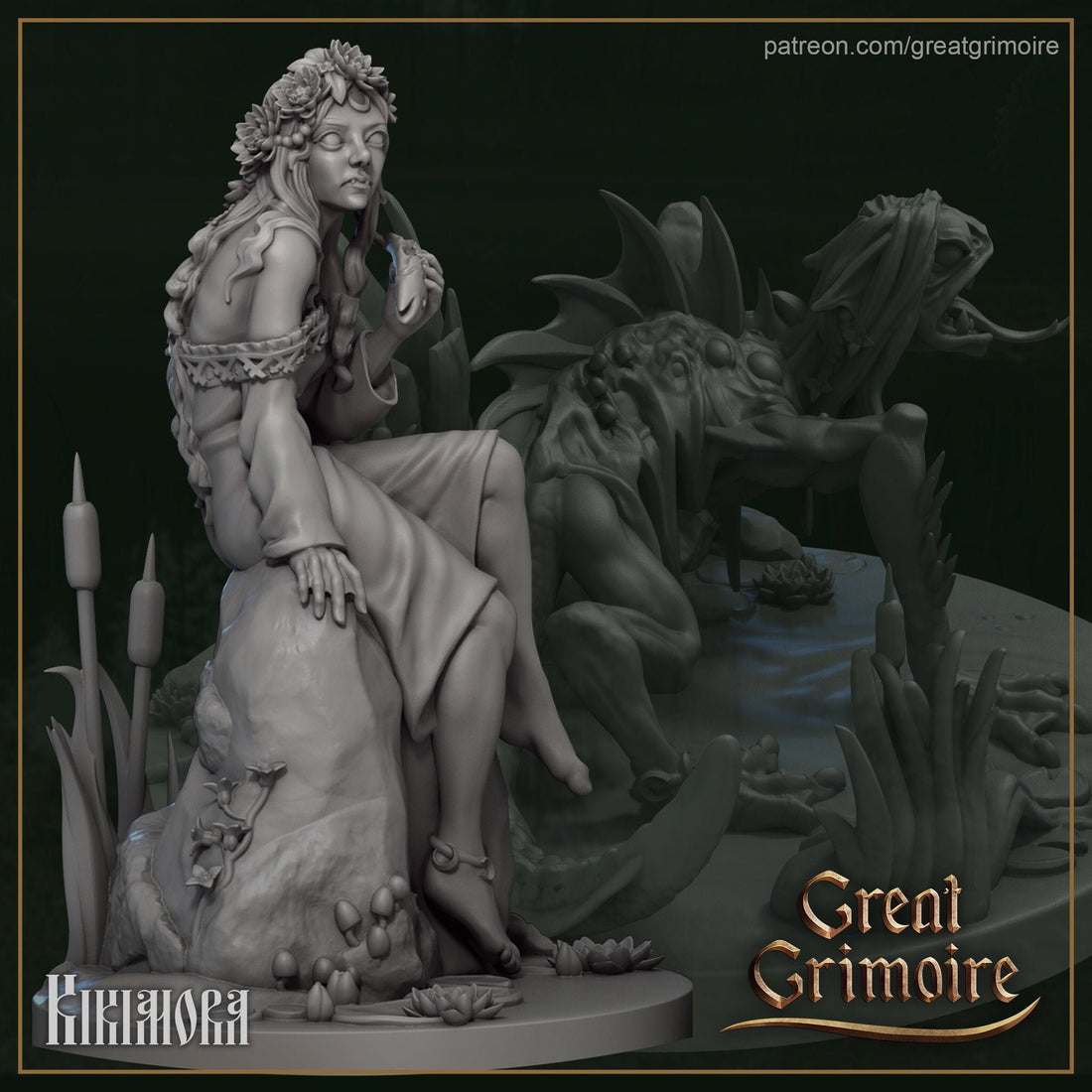 Kikimora Miniature | Tabletop RPG Miniature | Great Grimoire | Roleplaying 3D Printed Fantasy Mini - 3DPrintDen