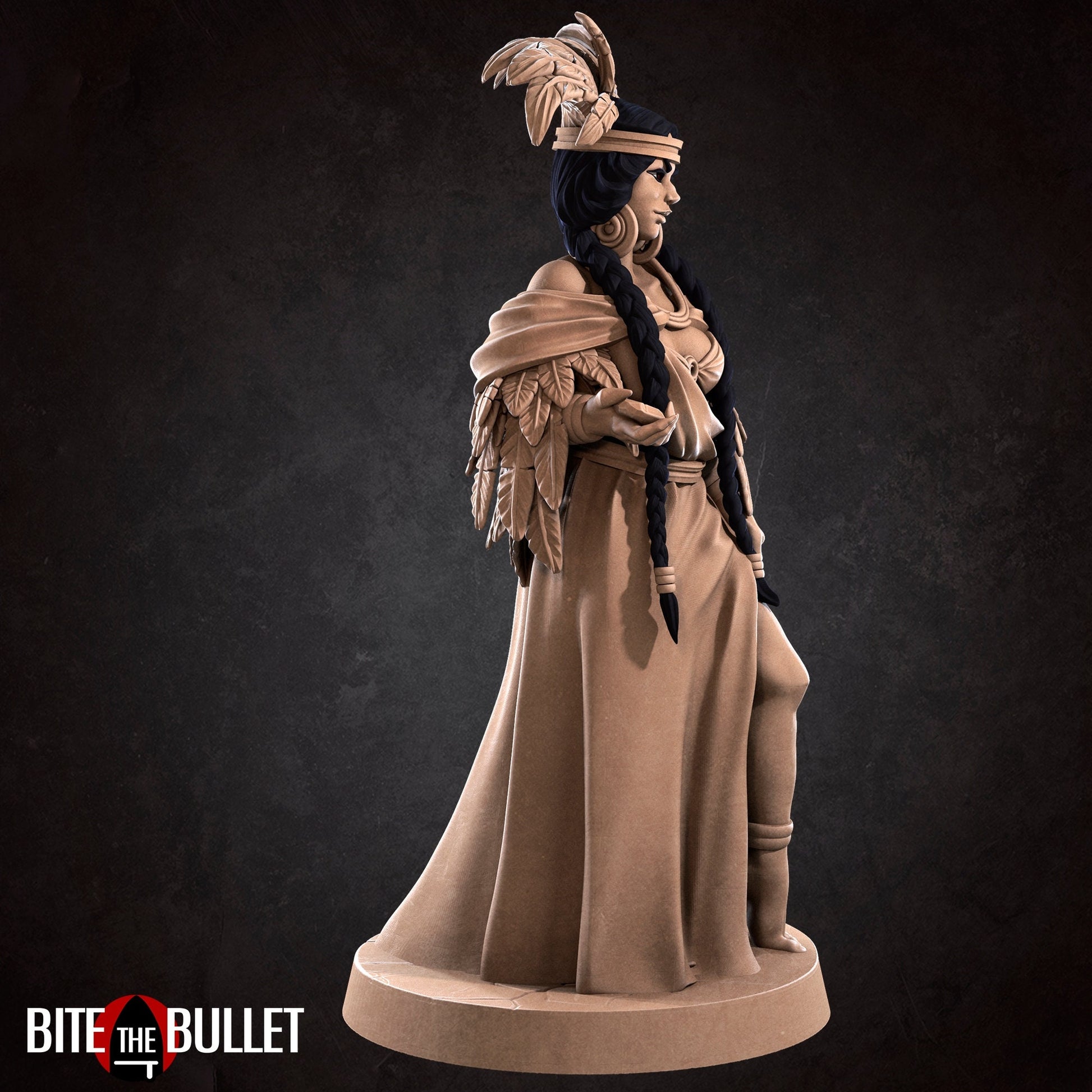 Lake Witch Miniature, Agnes | Tabletop RPG Miniature | Bite the Bullet | Roleplaying 3D Printed Fantasy Mini - 3DPrintDen