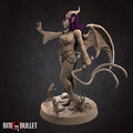 Succubus Miniature, Scarlet | Tabletop RPG Miniature | Bite the Bullet | Roleplaying 3D Printed Fantasy Mini - 3DPrintDen