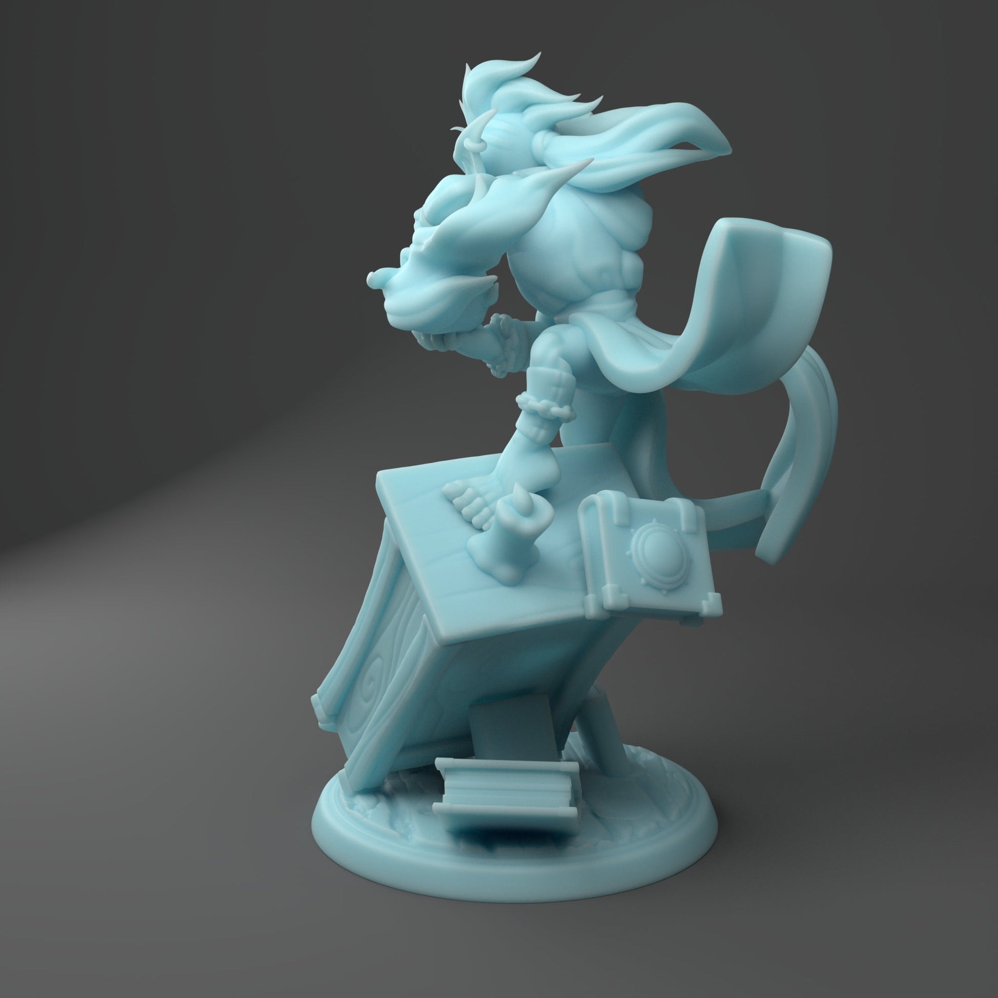 Goblin Mage Miniature | Twin Goddess Miniatures | Tabletop RPG Miniature | Roleplaying 3D Printed Fantasy Mini - 3DPrintDen