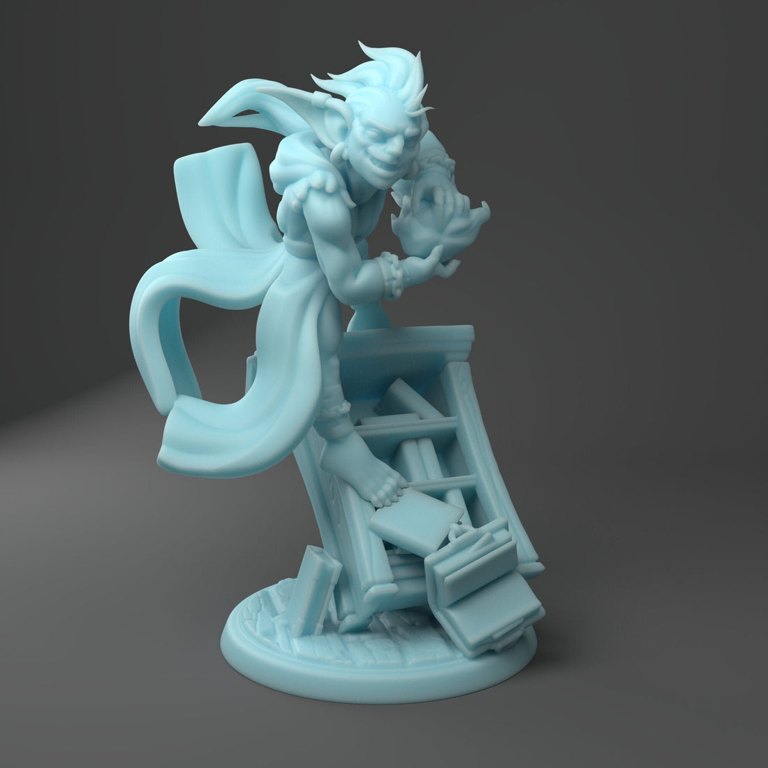 Goblin Mage Miniature | Twin Goddess Miniatures | Tabletop RPG Miniature | Roleplaying 3D Printed Fantasy Mini - 3DPrintDen