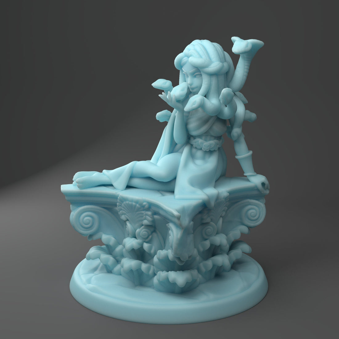 Medusa Miniature | Twin Goddess Miniatures | Tabletop RPG Miniature | Roleplaying 3D Printed Fantasy Mini - 3DPrintDen