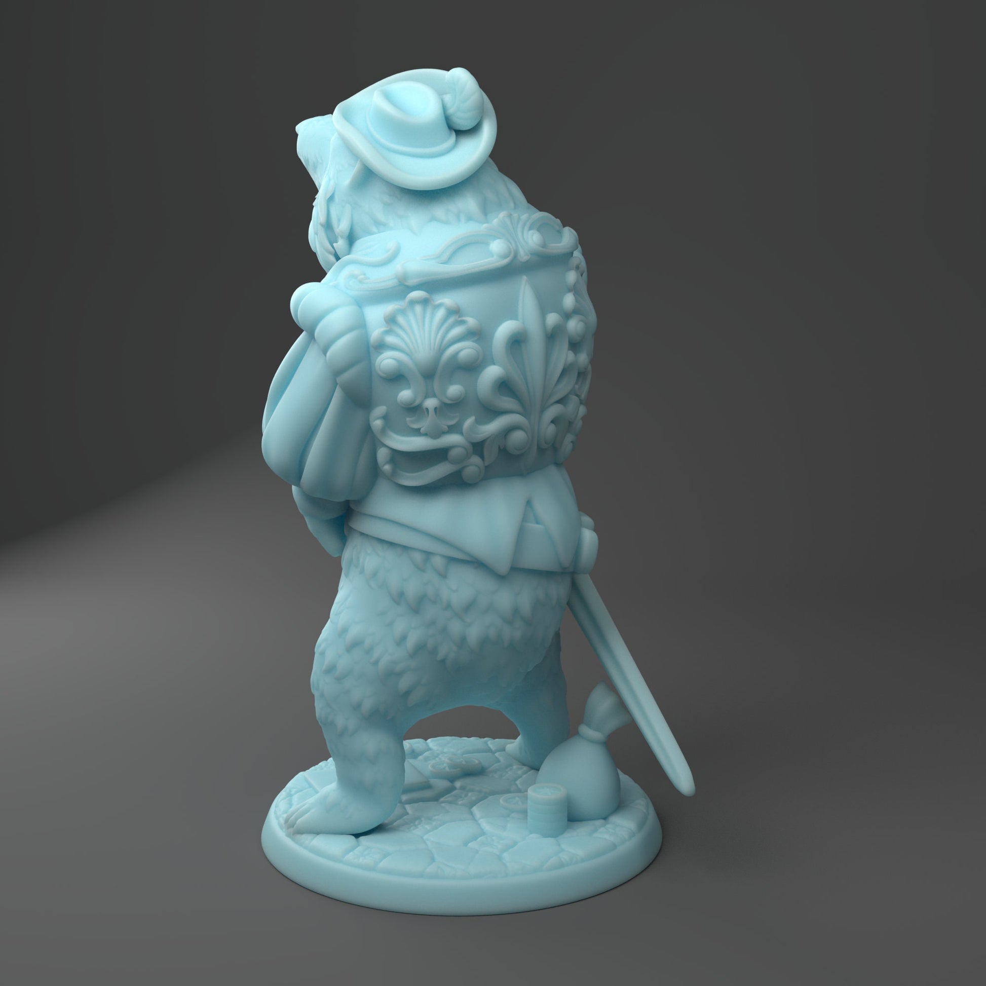 Sir Bearington Miniature | Twin Goddess Miniatures | Tabletop RPG Miniature | Roleplaying 3D Printed Fantasy Mini - 3DPrintDen