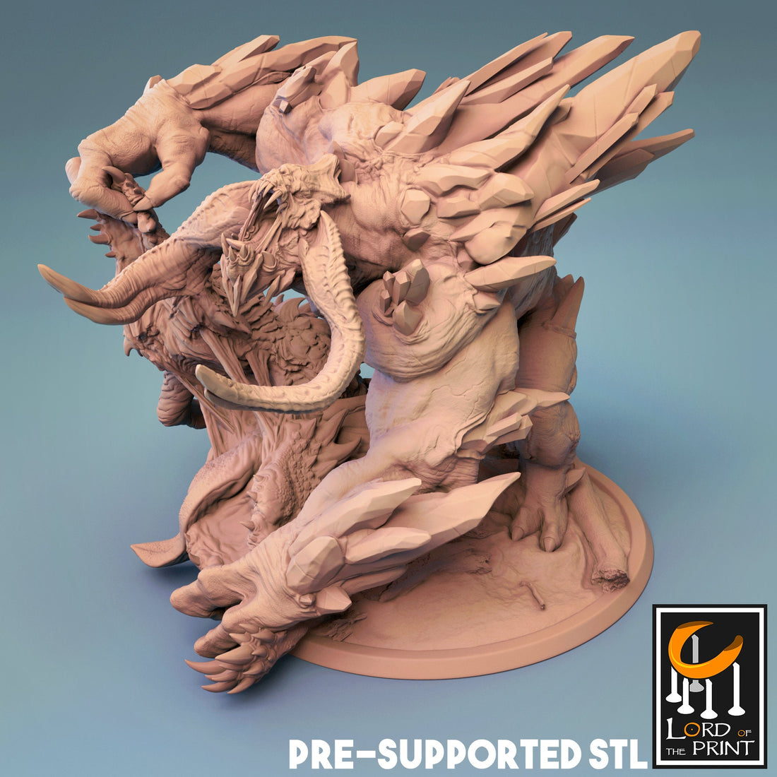 Frost Behemoth Miniature | Tabletop RPG Miniature | Rescale Miniature | Roleplaying 3D Printed Fantasy Mini - 3DPrintDen