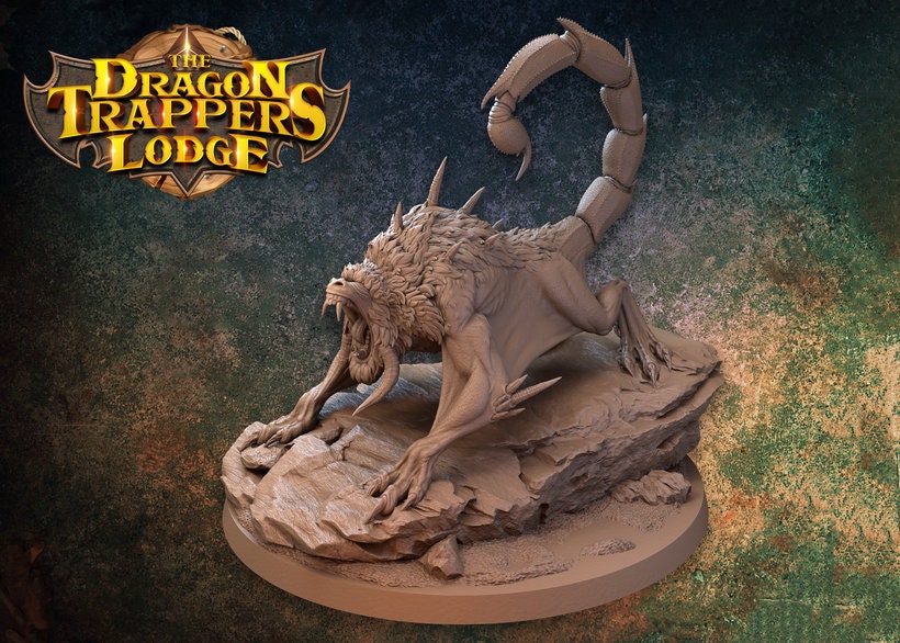 Mandrilcore Baboon Miniature | Tabletop RPG Miniature | Dragon Trappers Lodge | Roleplaying 3D Printed Fantasy Mini - 3DPrintDen