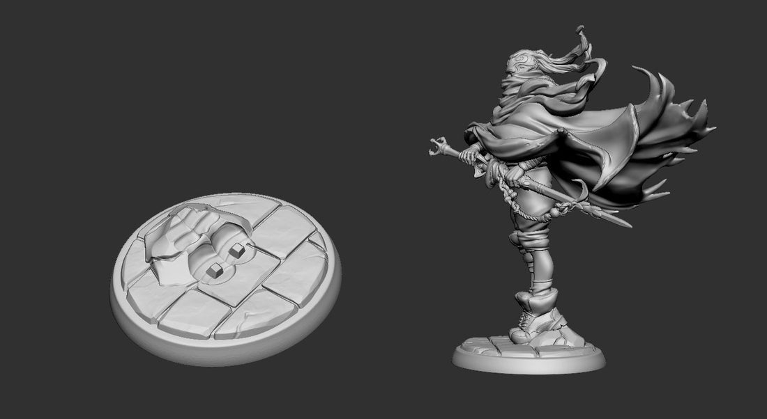 Giant Slayer Miniature, Kunar | Tabletop RPG Miniature | White Werewolf Tavern | Roleplaying 3D Printed Fantasy Mini - 3DPrintDen