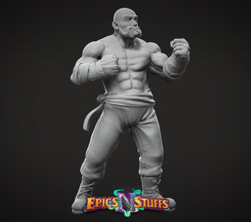 Human Boxer Miniature | Tabletop RPG Miniature | Epic 'N' Stuff | Roleplaying 3D Printed Fantasy Mini - 3DPrintDen