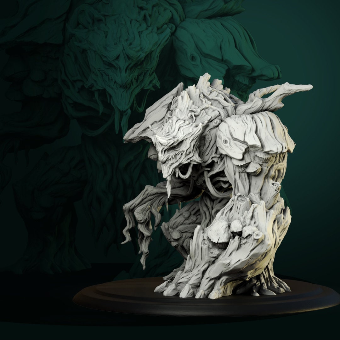 Treant Miniature | Tabletop RPG Miniature | White Werewolf Tavern | Roleplaying 3D Printed Fantasy Mini - 3DPrintDen