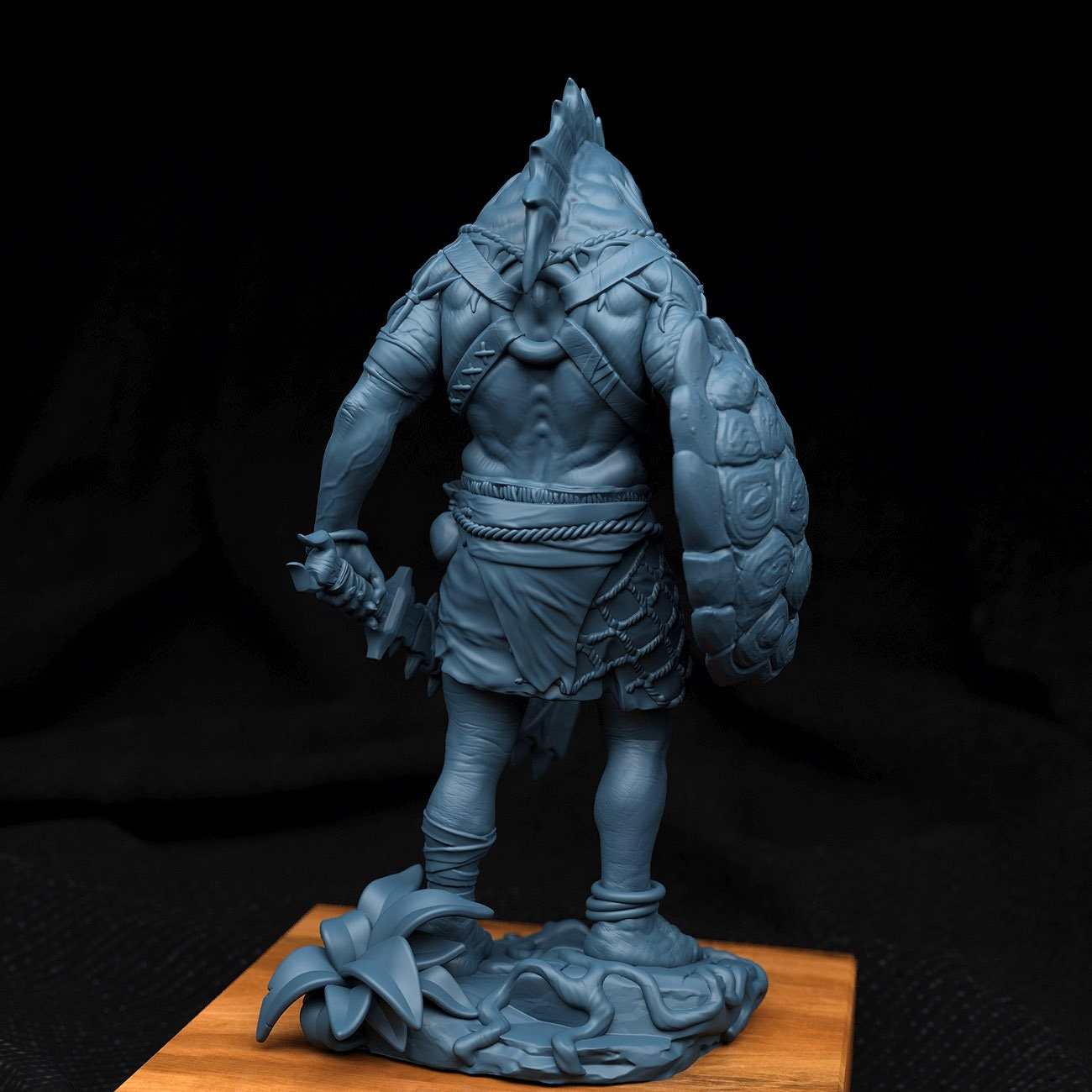 Fishman Warrior Miniature | Tabletop RPG Miniature | Creature Armory | Roleplaying 3D Printed Fantasy Mini - 3DPrintDen