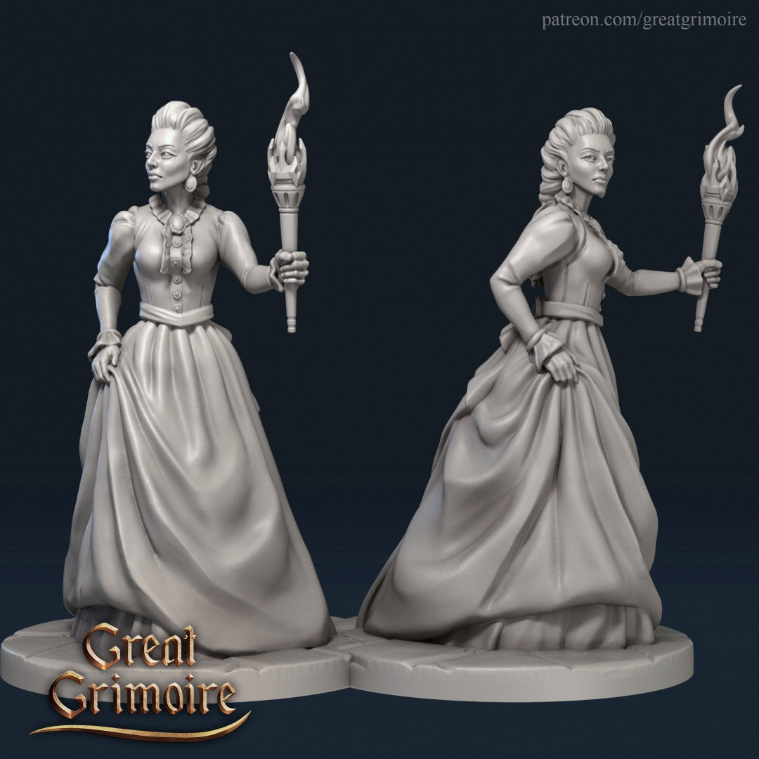 Irene Miniature | Tabletop RPG Miniature | Great Grimoire | Roleplaying 3D Printed Fantasy Mini - 3DPrintDen