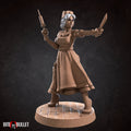 Battle Nurse Miniature, Emilia | Tabletop RPG Miniature | Bite the Bullet | Roleplaying 3D Printed Fantasy Mini - 3DPrintDen