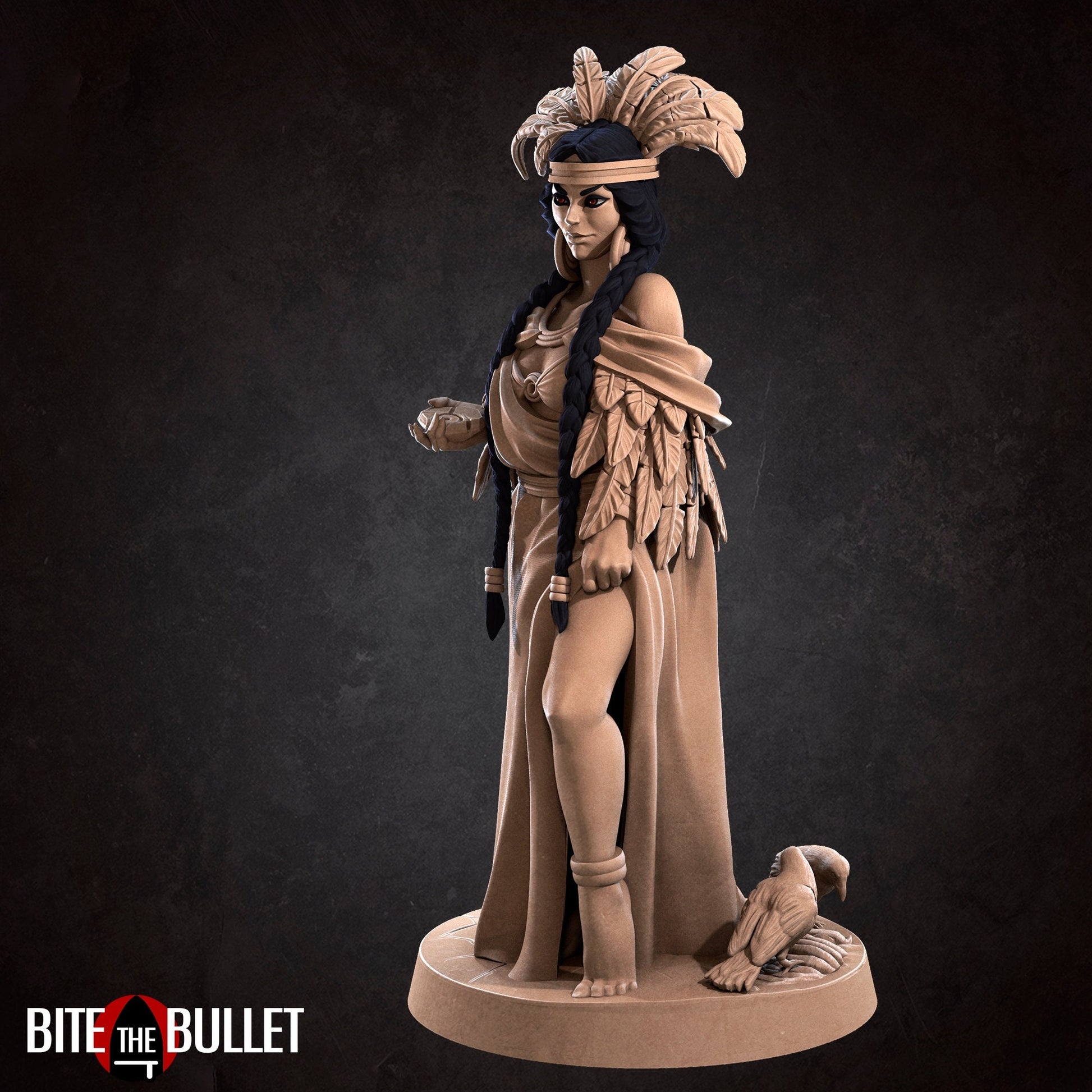 Lake Witch Miniature, Agnes | Tabletop RPG Miniature | Bite the Bullet | Roleplaying 3D Printed Fantasy Mini - 3DPrintDen