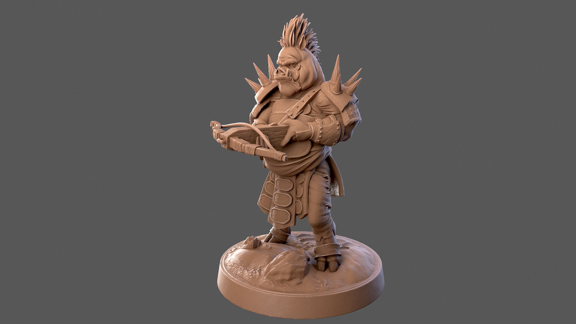 Hog Folk Ranger Miniature, Otis | Tabletop RPG Miniature | Dragon Trappers Lodge | Roleplaying 3D Printed Fantasy Mini - 3DPrintDen