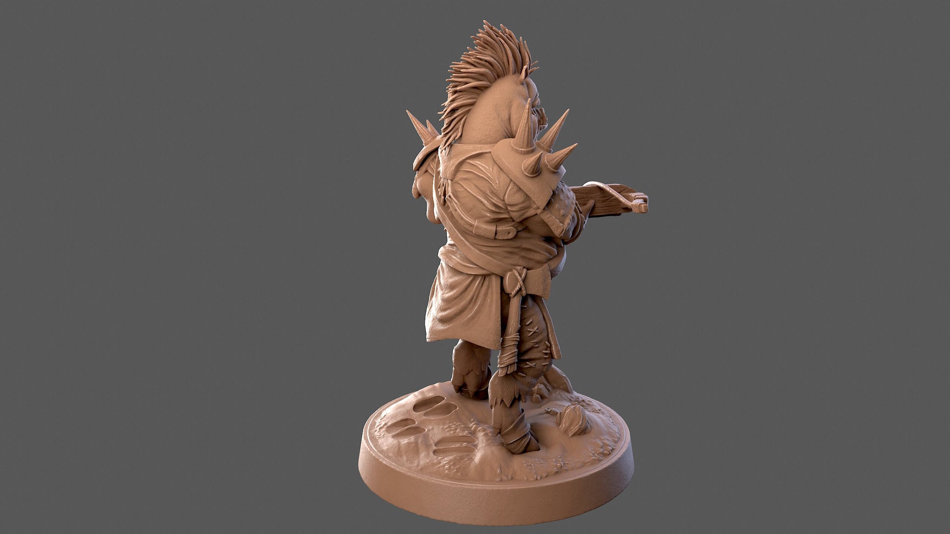 Hog Folk Ranger Miniature, Otis | Tabletop RPG Miniature | Dragon Trappers Lodge | Roleplaying 3D Printed Fantasy Mini - 3DPrintDen