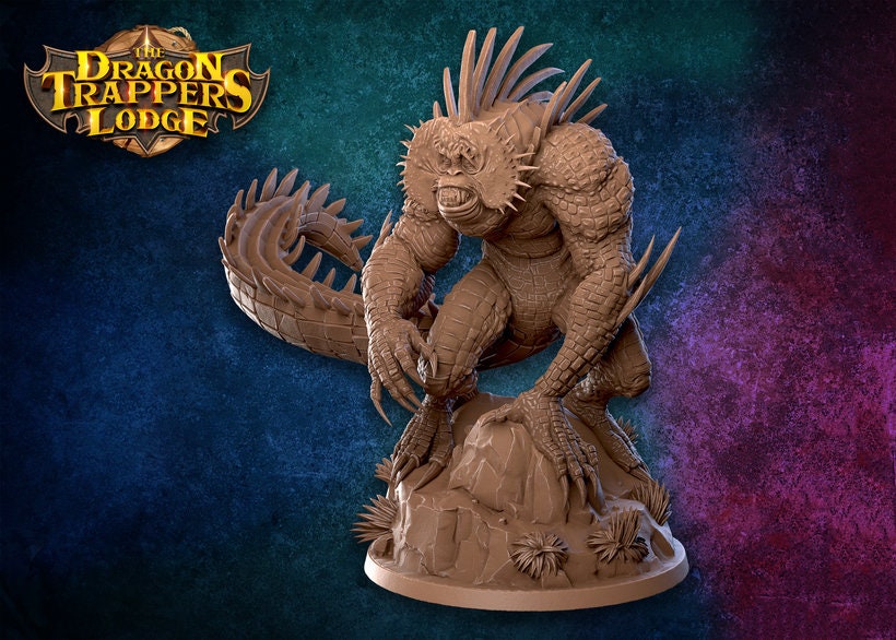 Skunk Ape Miniature | Dragon Trappers Lodge | Tabletop RPG Miniature | Roleplaying 3D Printed Fantasy Mini - 3DPrintDen