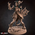 Tiefling Bard Miniature | Tabletop RPG Miniature | Bite the Bullet | Roleplaying 3D Printed Fantasy Mini - 3DPrintDen