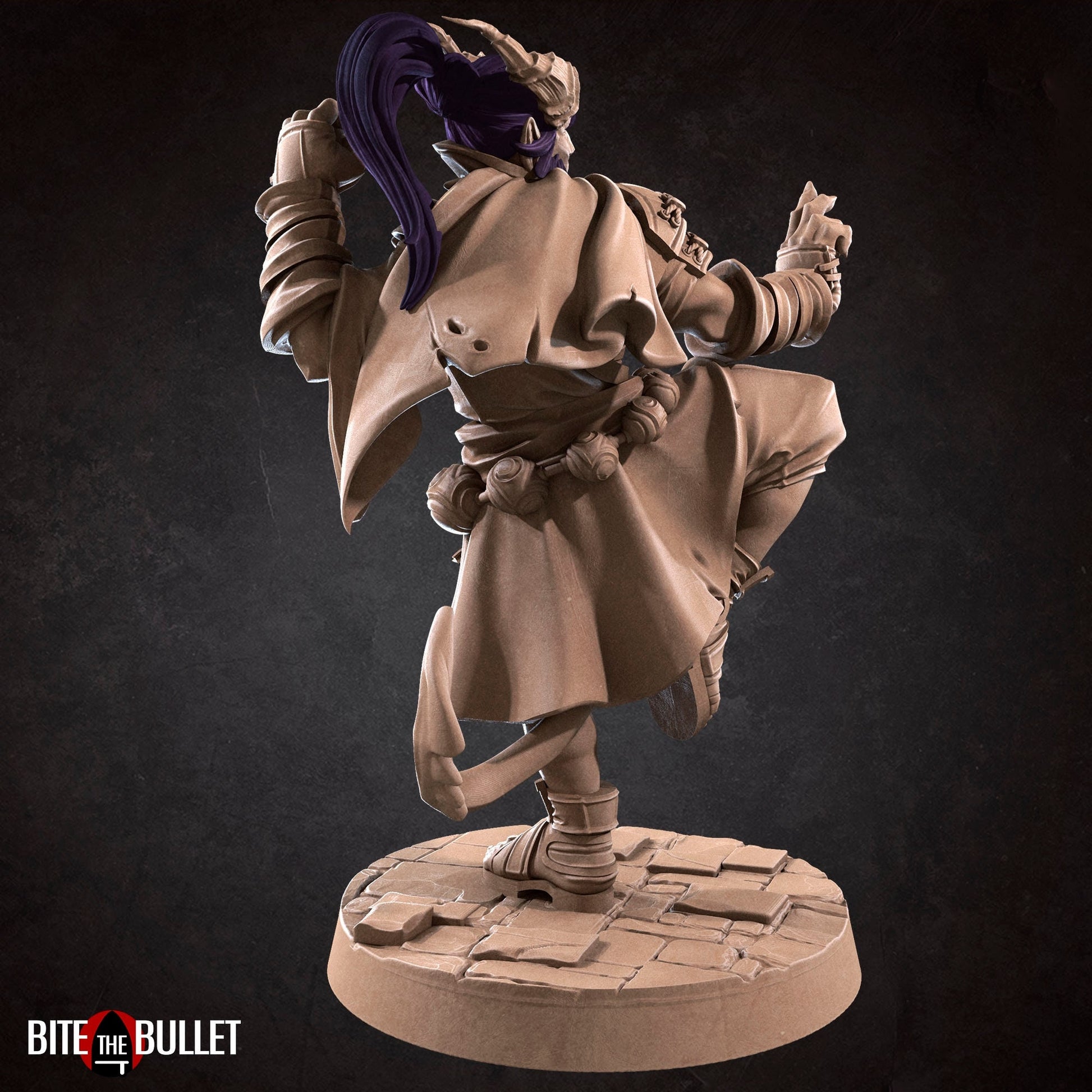 Tiefling Monk Miniature | Tabletop RPG Miniature | Bite the Bullet | Roleplaying 3D Printed Fantasy Mini - 3DPrintDen