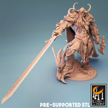 Jotun Miniature | Tabletop RPG Miniature | Rescale Miniature | Roleplaying 3D Printed Fantasy Mini - 3DPrintDen