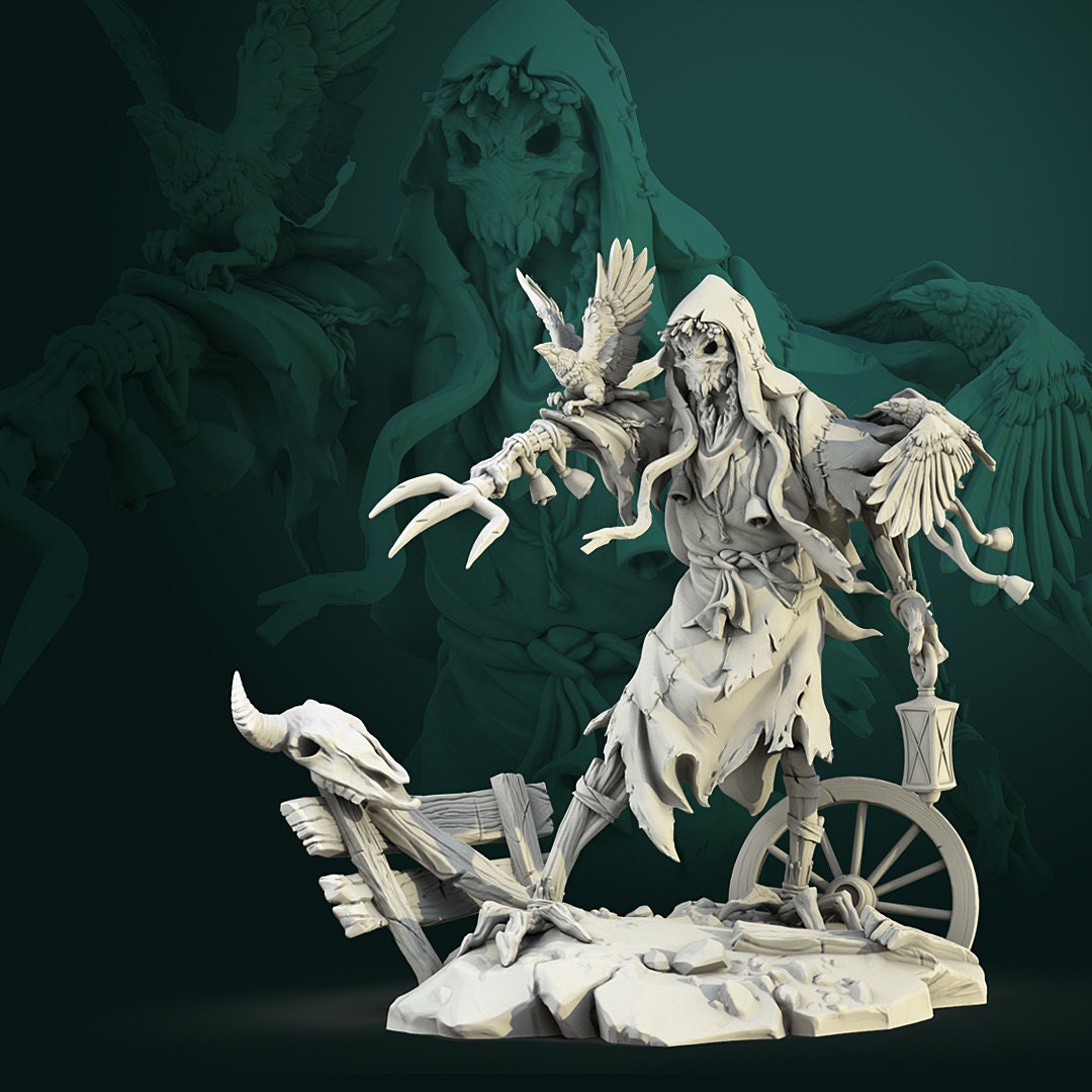 Haunted Scarecrow Miniature | Tabletop RPG Miniature | White Werewolf Tavern | Roleplaying 3D Printed Fantasy Mini - 3DPrintDen