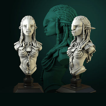 Female Troll Bust | Tabletop RPG Miniature | White Werewolf Tavern | Roleplaying 3D Printed Fantasy Mini - 3DPrintDen