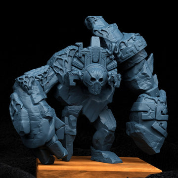 Stone Golem Miniature | Tabletop RPG Miniature | Creature Armory | Roleplaying 3D Printed Fantasy Mini - 3DPrintDen