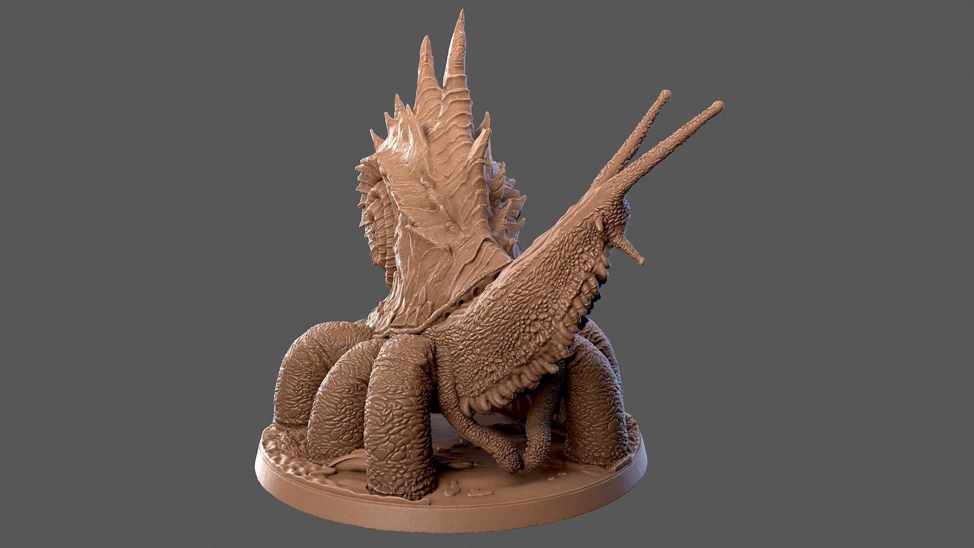 Giant Snail Miniature | Tabletop RPG Miniature | Dragon Trappers Lodge | Roleplaying 3D Printed Fantasy Mini - 3DPrintDen