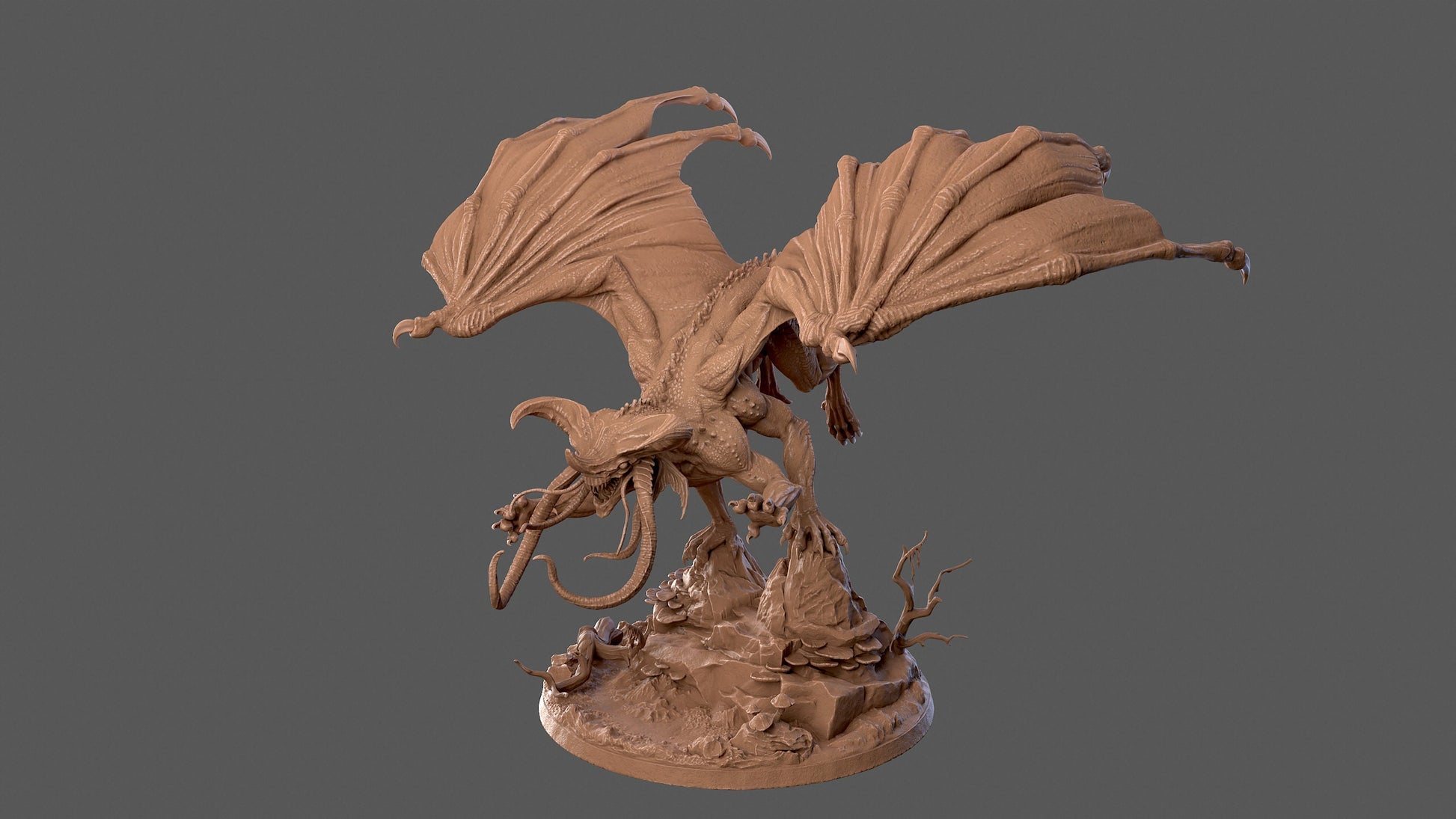 Stalker Dragon Miniature | Tabletop RPG Miniature | Dragon Trappers Lodge | Roleplaying 3D Printed Fantasy Mini - 3DPrintDen