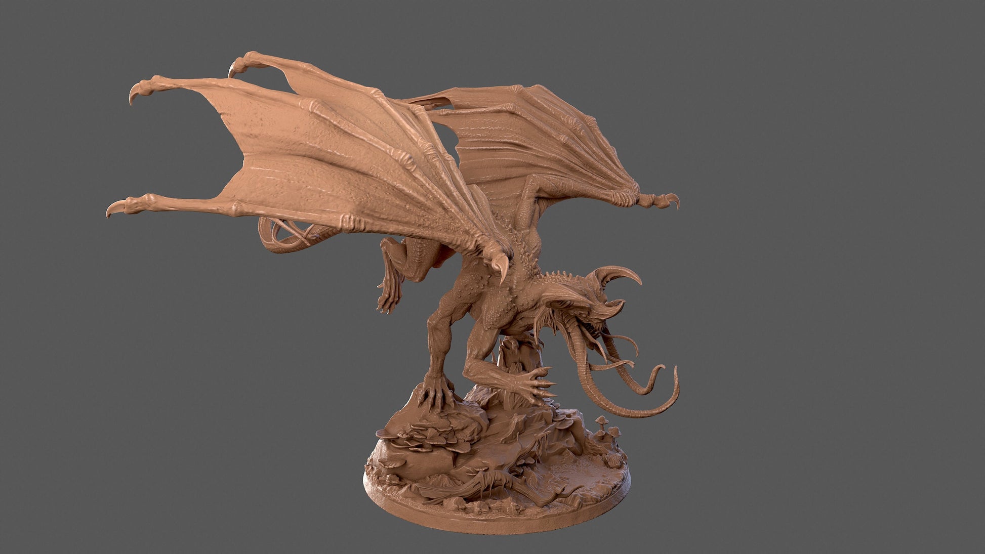 Stalker Dragon Miniature | Tabletop RPG Miniature | Dragon Trappers Lodge | Roleplaying 3D Printed Fantasy Mini - 3DPrintDen