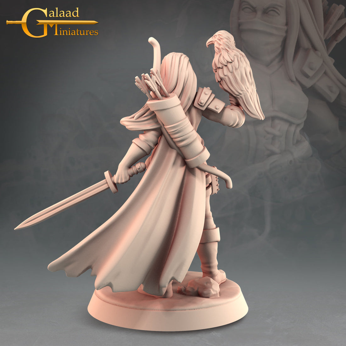 Female Scout Miniature | Tabletop RPG Miniature | Galaad Miniatures | Roleplaying 3D Printed Fantasy Mini - 3DPrintDen