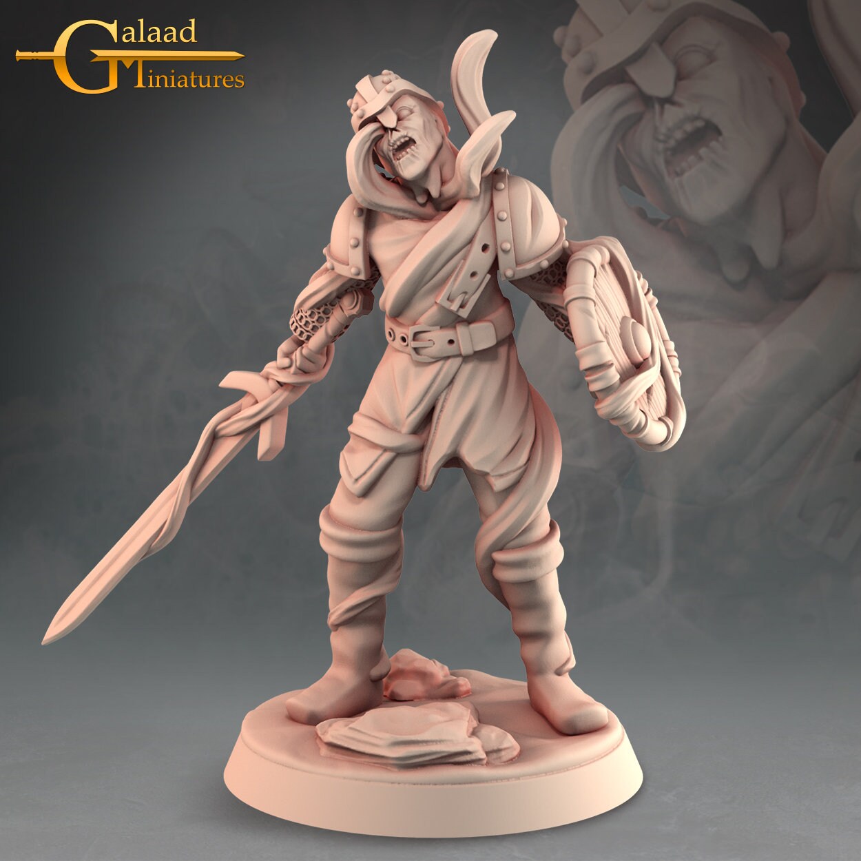 Zombie Miniature | Tabletop RPG Miniature | Galaad Miniatures | Roleplaying 3D Printed Fantasy Mini - 3DPrintDen