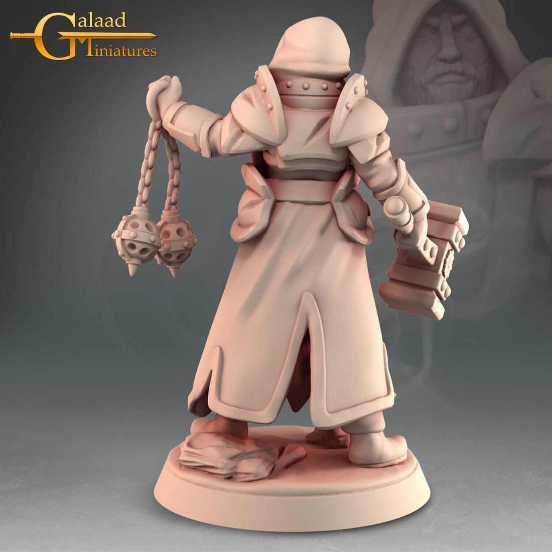 Cleric Miniature | Tabletop RPG Miniature | Galaad Miniatures | Roleplaying 3D Printed Fantasy Mini - 3DPrintDen