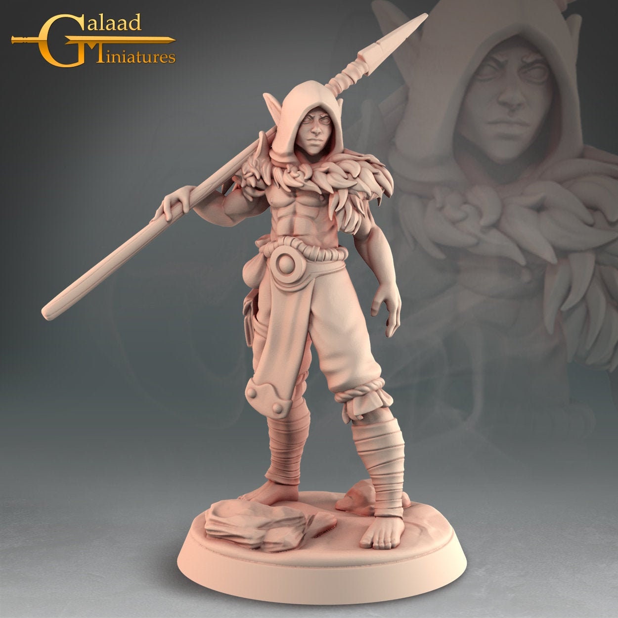 Elf Ranger Miniature | Tabletop RPG Miniature | Galaad Miniatures | Roleplaying 3D Printed Fantasy Mini - 3DPrintDen