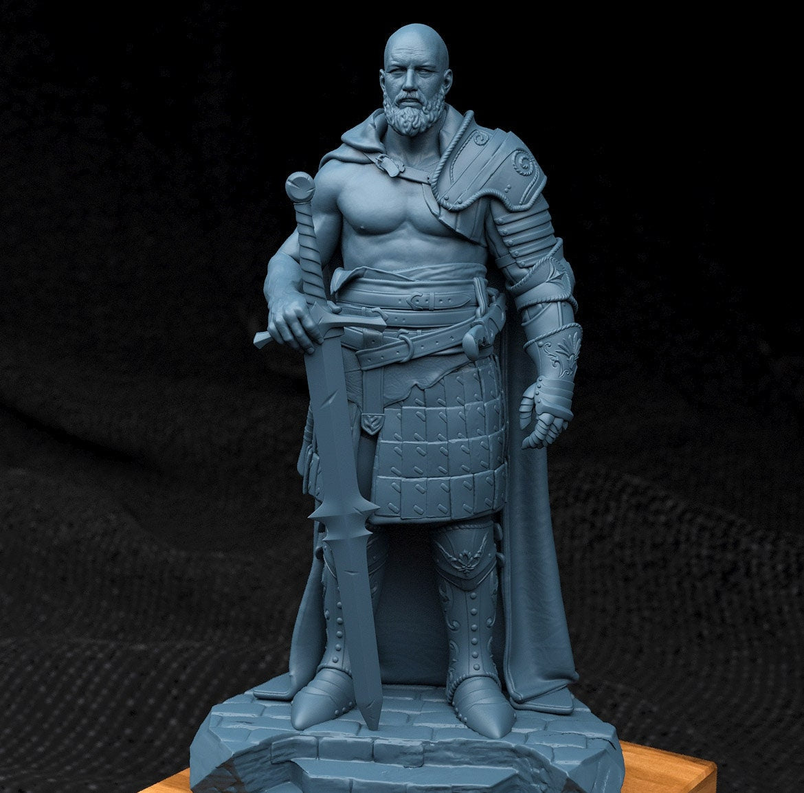 Viking Warrior Miniature | Tabletop RPG Miniature | Creature Armory | Roleplaying 3D Printed Fantasy Mini - 3DPrintDen