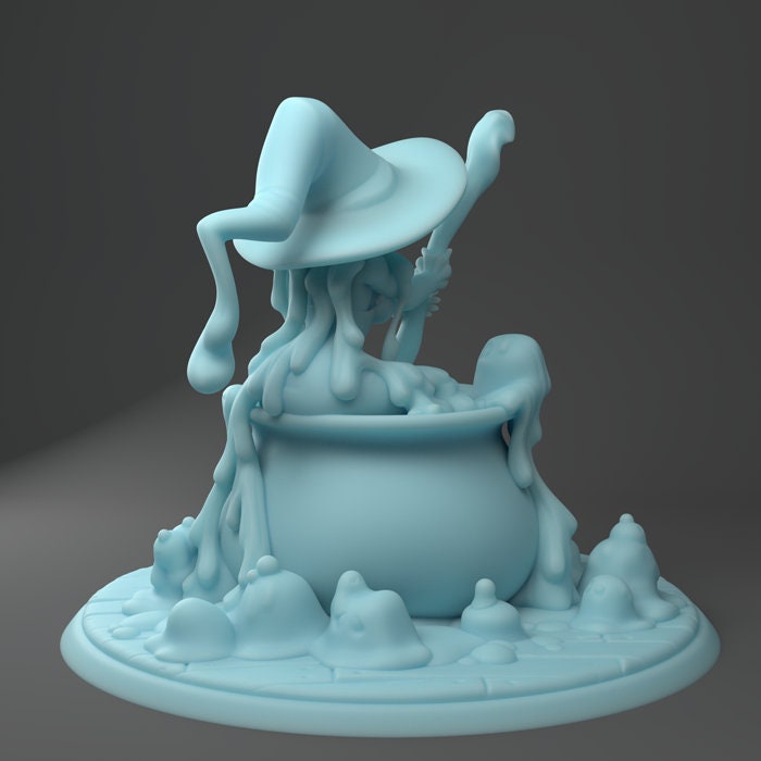 Slime Witch Miniature | Twin Goddess Miniatures | Tabletop RPG Miniature | Roleplaying 3D Printed Fantasy Mini - 3DPrintDen