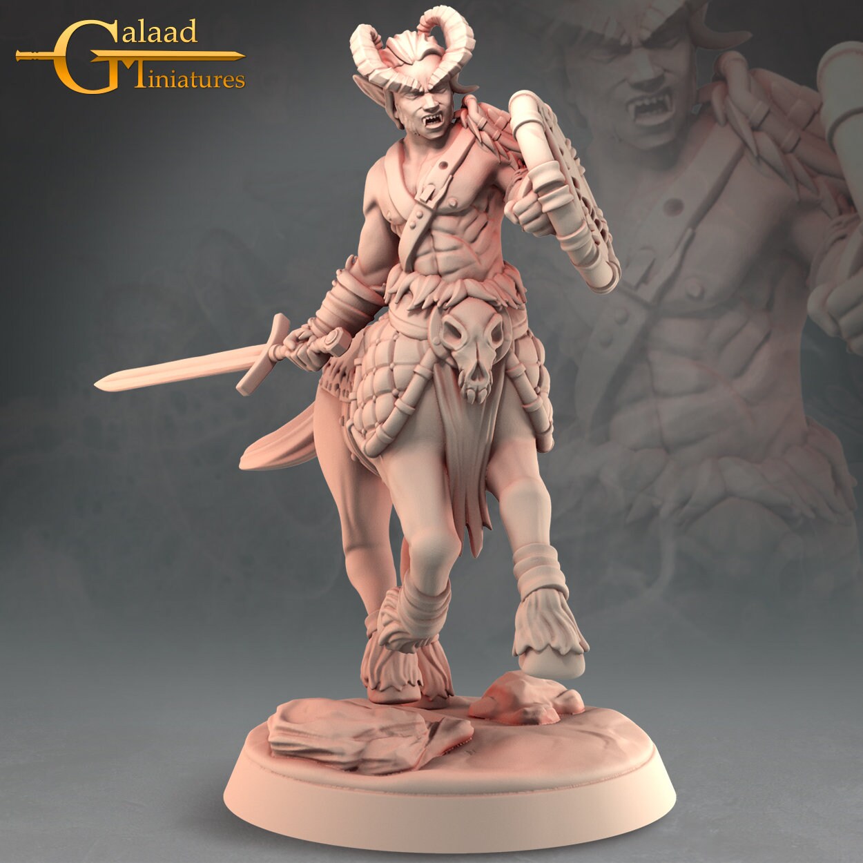 Male Centaur Miniature | Tabletop RPG Miniature | Galaad Miniatures | Roleplaying 3D Printed Fantasy Mini - 3DPrintDen