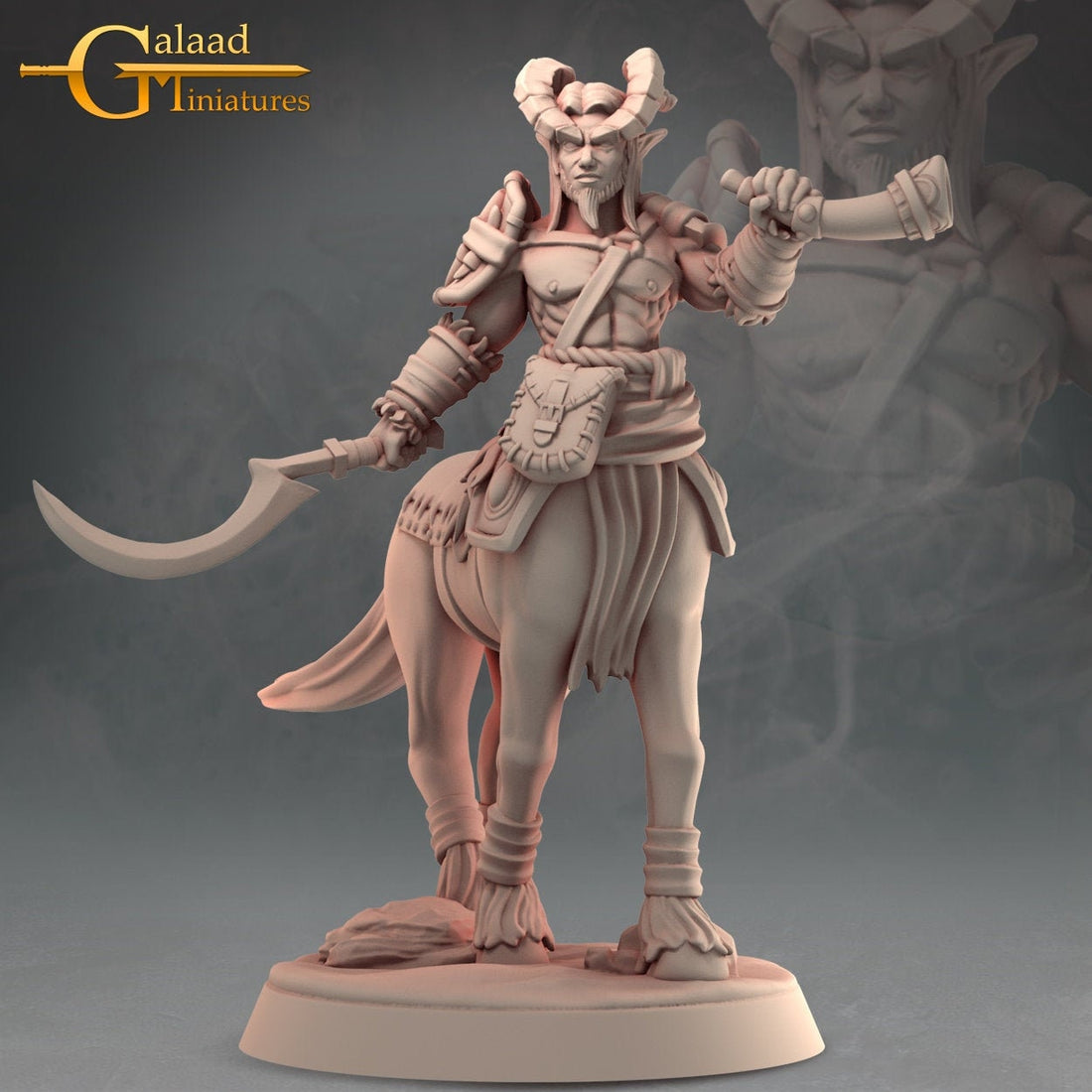 Male Centaur Miniature | Tabletop RPG Miniature | Galaad Miniatures | Roleplaying 3D Printed Fantasy Mini - 3DPrintDen