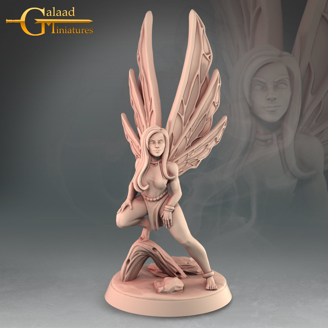 Fairy Miniature | Tabletop RPG Miniature | Galaad Miniatures | Roleplaying 3D Printed Fantasy Mini - 3DPrintDen