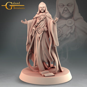 Necromancer Miniature | Tabletop RPG Miniature | Galaad Miniatures | Roleplaying 3D Printed Fantasy Mini - 3DPrintDen