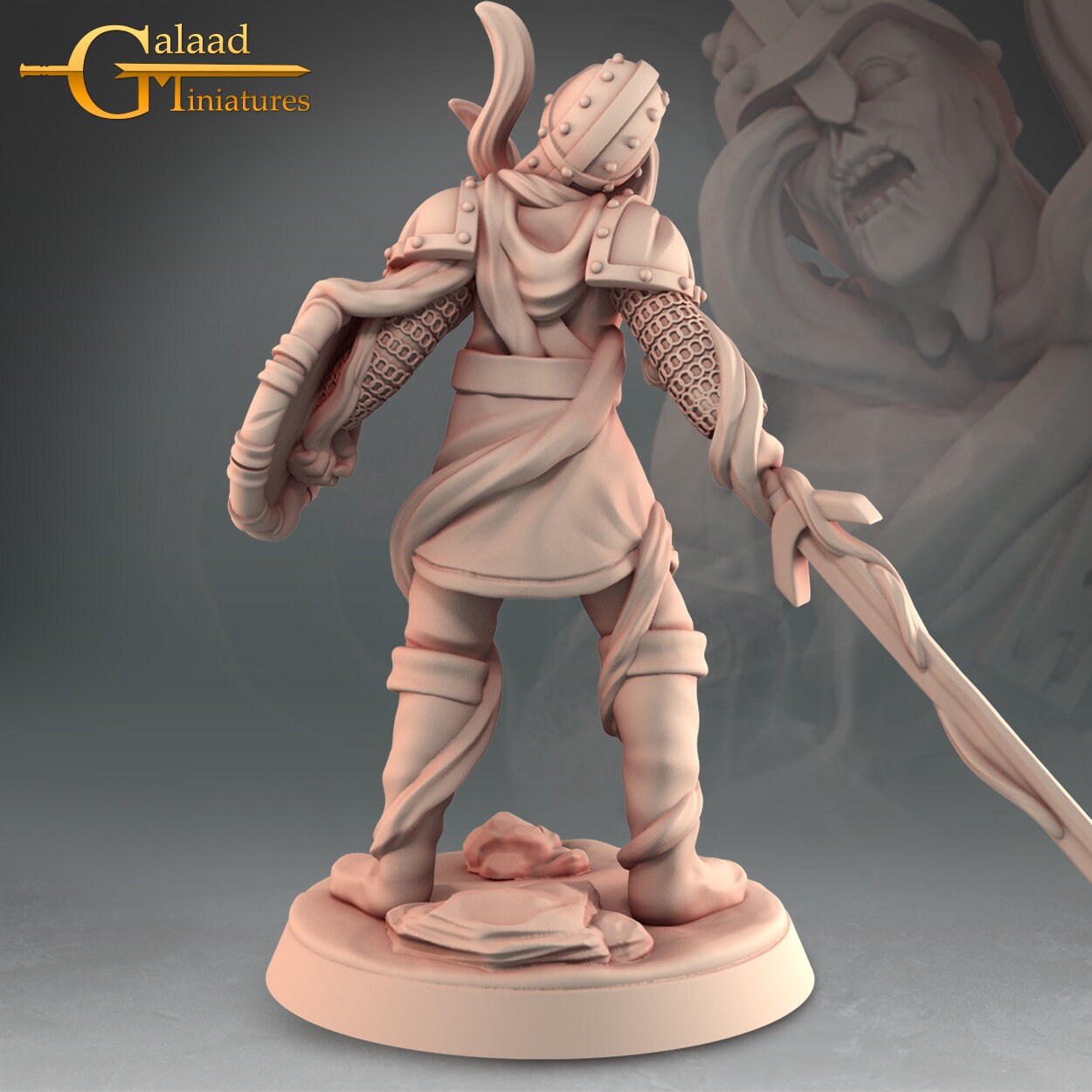 Zombie Miniature | Tabletop RPG Miniature | Galaad Miniatures | Roleplaying 3D Printed Fantasy Mini - 3DPrintDen