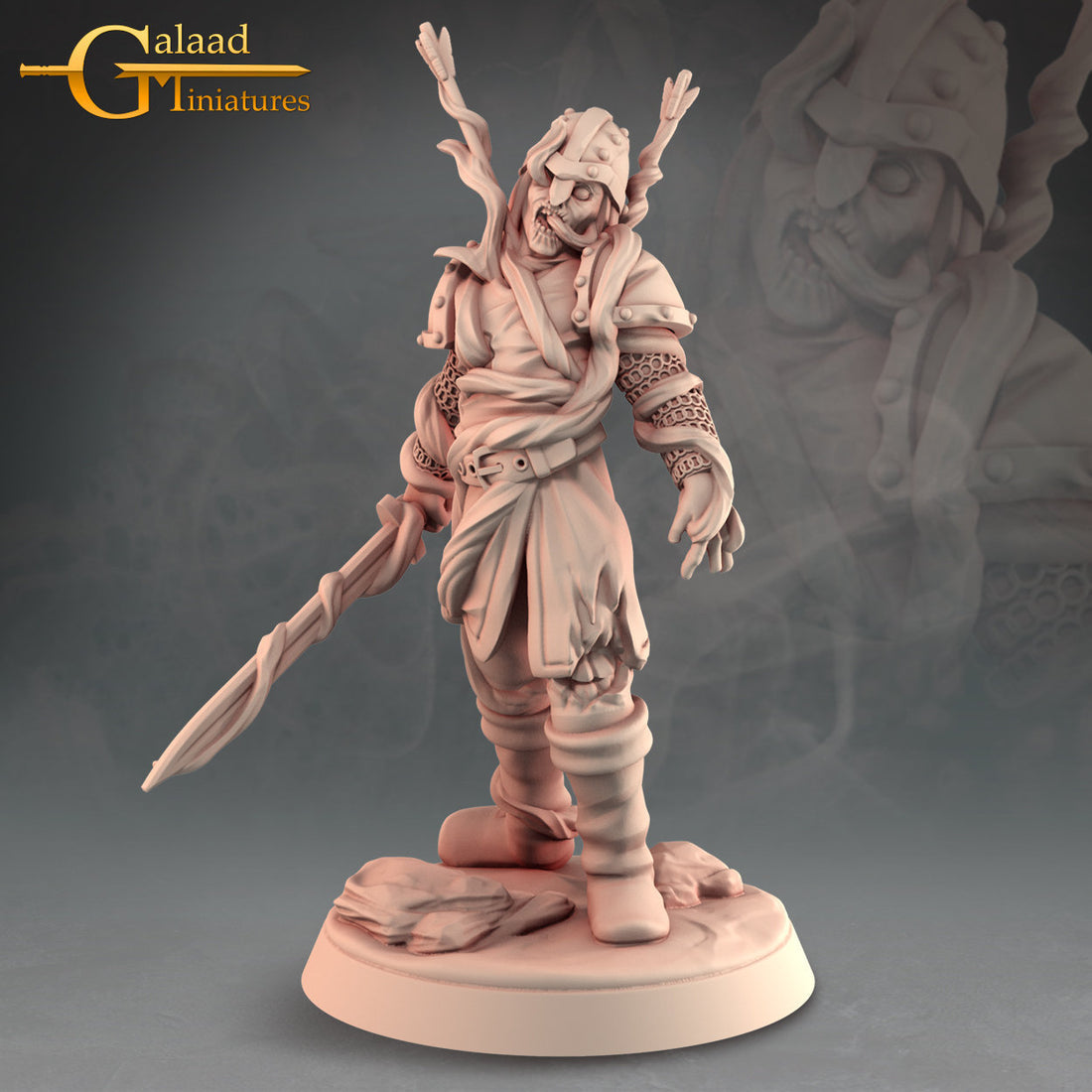 Zombie Miniature | Tabletop RPG Miniature | Galaad Miniatures | Roleplaying 3D Printed Fantasy Mini - 3DPrintDen