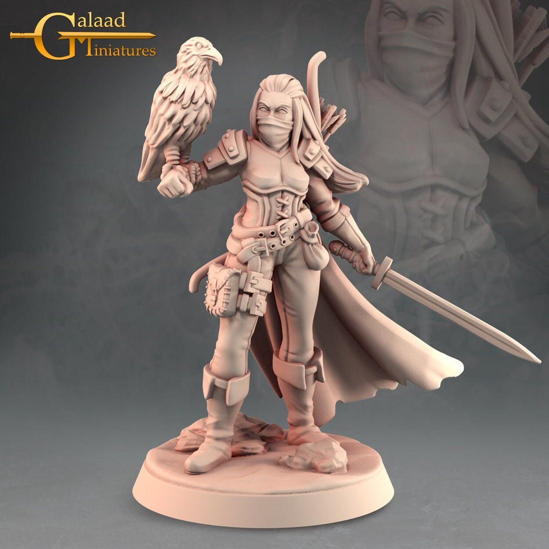 Female Scout Miniature | Tabletop RPG Miniature | Galaad Miniatures | Roleplaying 3D Printed Fantasy Mini - 3DPrintDen