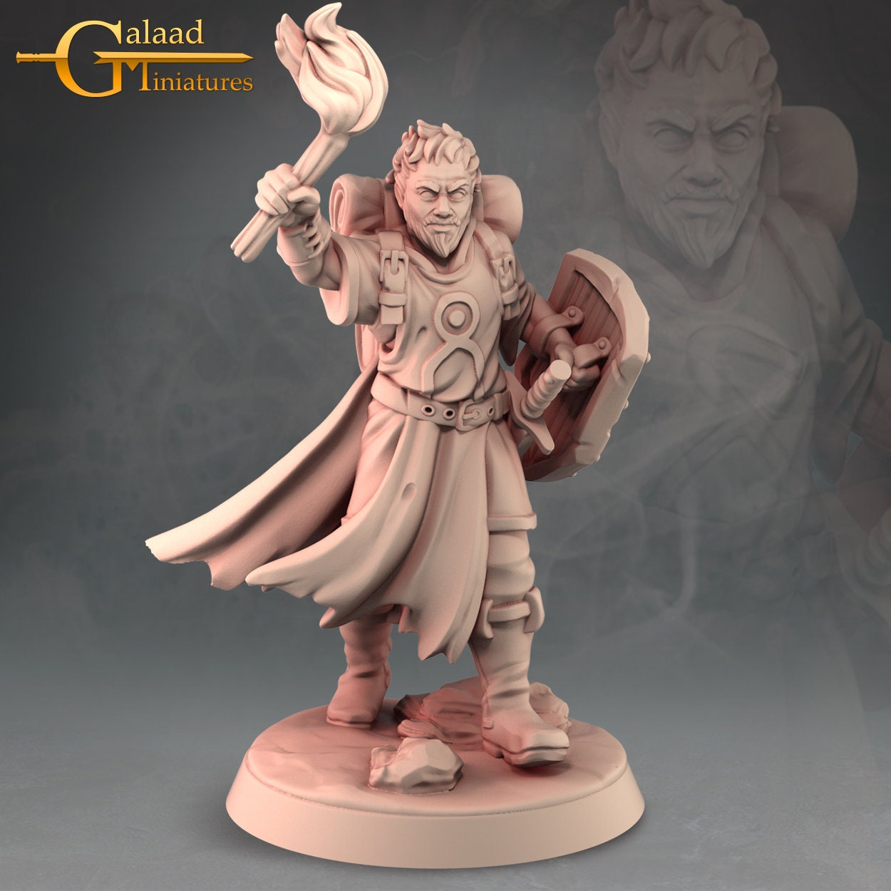 Explorer Miniature | Tabletop RPG Miniature | Galaad Miniatures | Roleplaying 3D Printed Fantasy Mini - 3DPrintDen